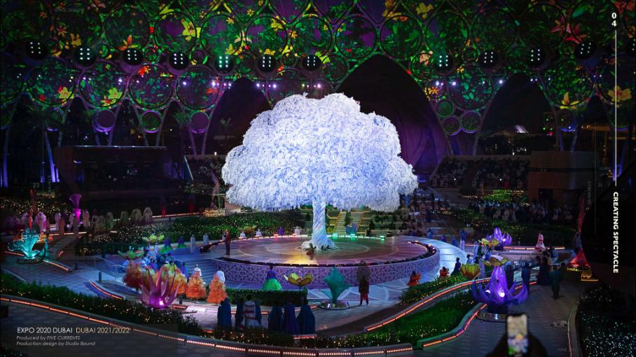 Expo 2020 Dubai ceremonies staged at Al Wasl Plaza beneath the 130-metre dome.
