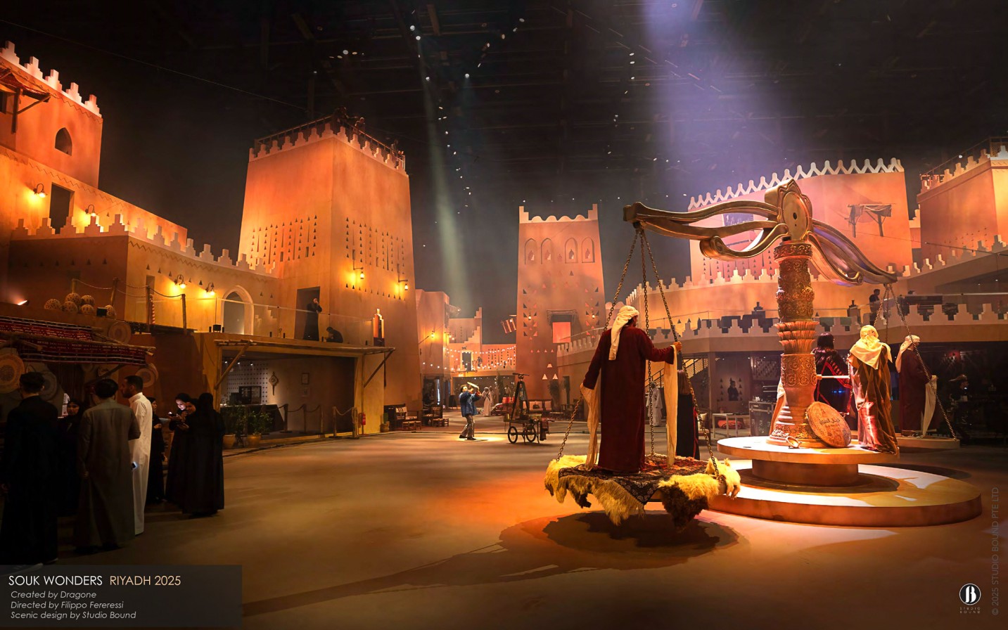 Souk Wonders at Diriyah Season — an immersive Arabian marketplace spectacle.