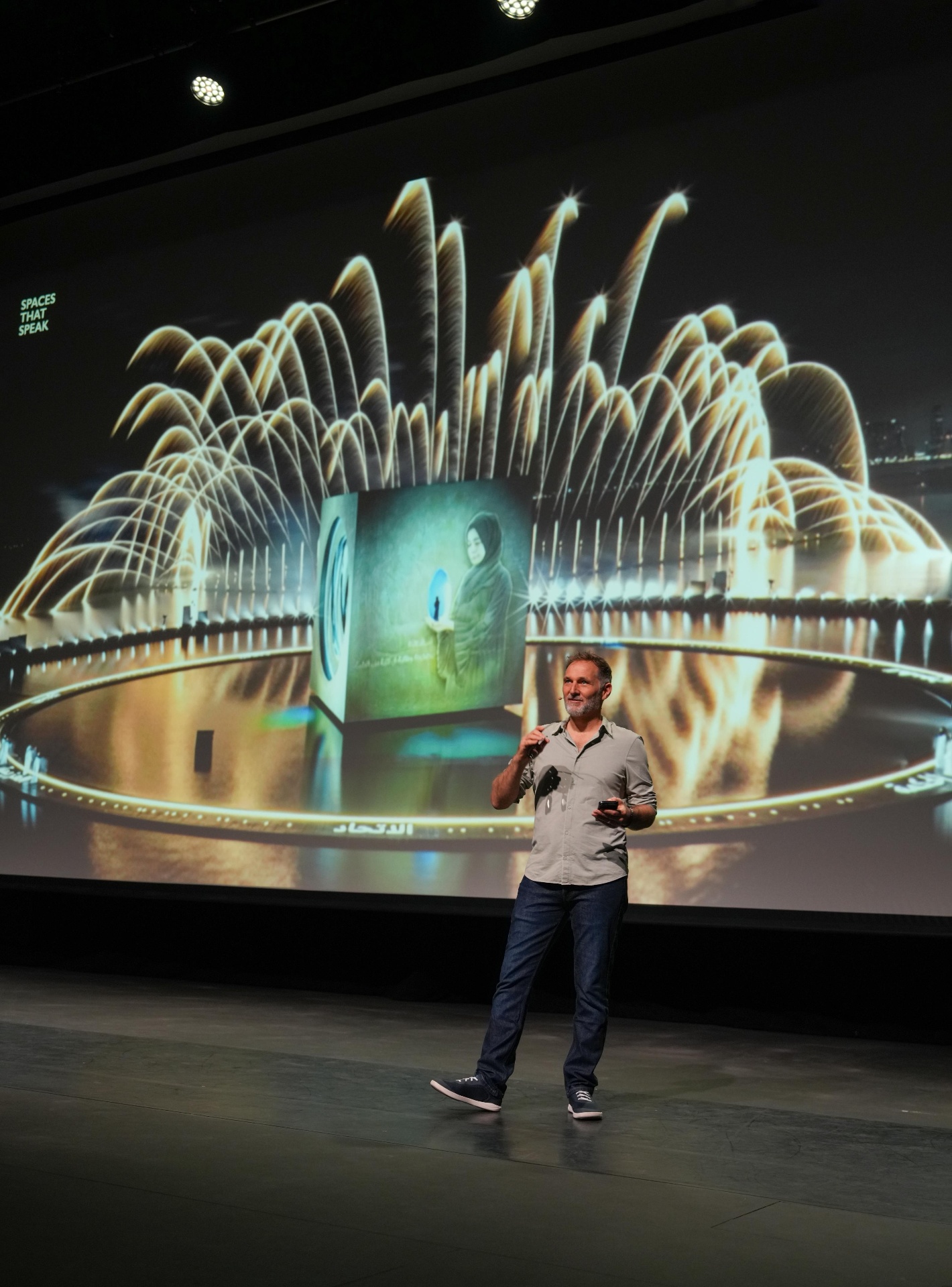 Patrick Larsen on site. A production designer owns the whole world of a show — how it reads, how it moves, how it holds up night after night.