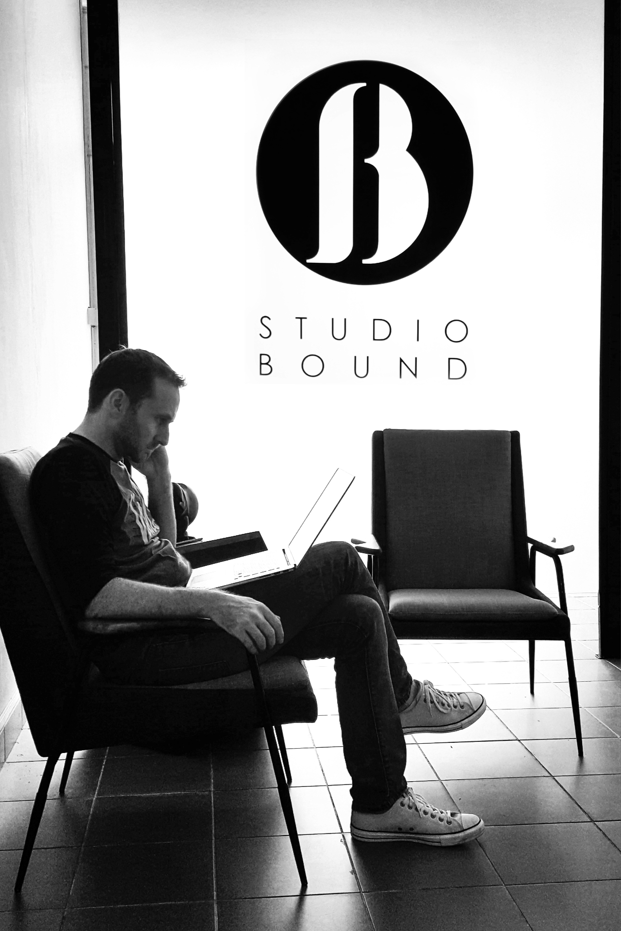 Patrick Larsen working at Studio Bound